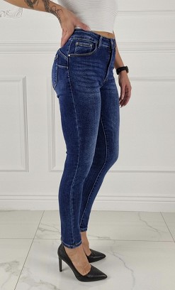 Elasztikus skinny farmer nadrág sötétkék  XL-es
