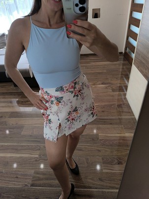 Prémium basic lycra pántos felső Babakék